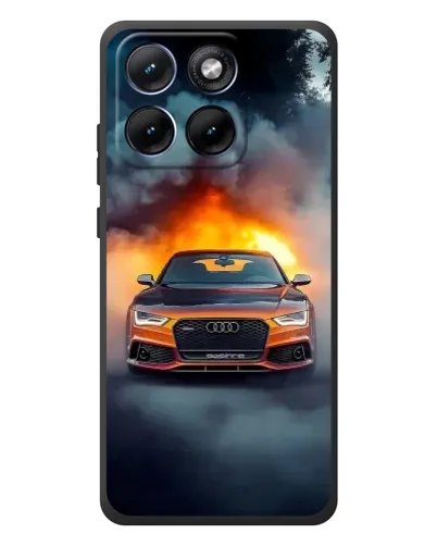 Чехол для Motorola Edge 70 Fusion с картинкой «Audi в огненном дыму» Чехол для Motorola Edge 70 Fusion с картинкой «Audi в огненном дыму»