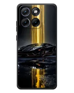 Чехол для Motorola Edge 70 Fusion с картинкой «Ночной Lamborghini драйв»