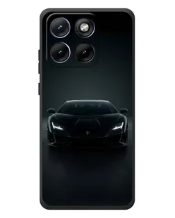 Чехол для Motorola Edge 70 Fusion с картинкой «Черный Lamborghini Aventador»