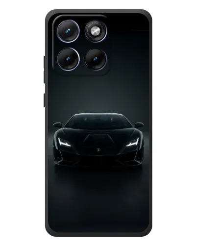 Чехол для Motorola Edge 70 Fusion с картинкой «Черный Lamborghini Aventador»