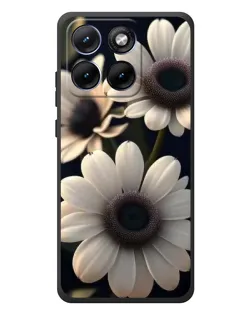 Чехол для Motorola Edge 70 Fusion с картинкой «Белые маргаритки макро»