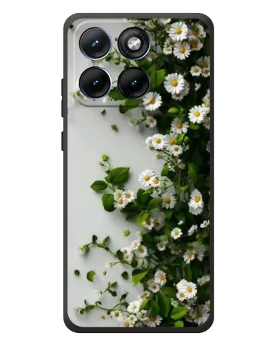 Чехол для Motorola Edge 70 Fusion с картинкой «Ветка мелких белых цветов»