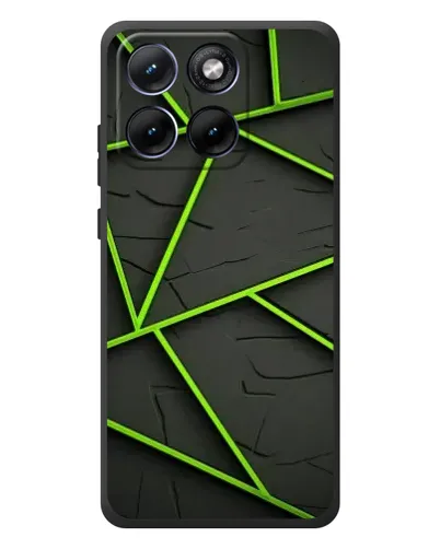 Чехол для Motorola Edge 70 Fusion с картинкой «Зеленые геометрические линии» Чехол для Motorola Edge 70 Fusion с картинкой «Зеленые геометрические линии»
