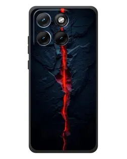 Чехол для Motorola Edge 70 Fusion с картинкой «Kрасная лавовая трещина»