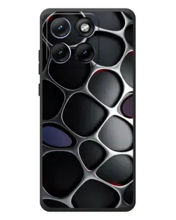 Чехол для Motorola Edge 70 Fusion с картинкой «Объемная темная решетка»