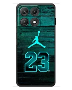 Чехол для Motorola Edge 70 Max с картинкой «Jordan Cyan 23»