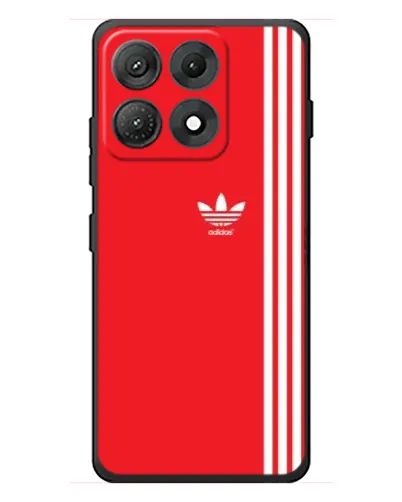 Чехол для Motorola Edge 70 Max с картинкой «Красный минимализм Adidas»