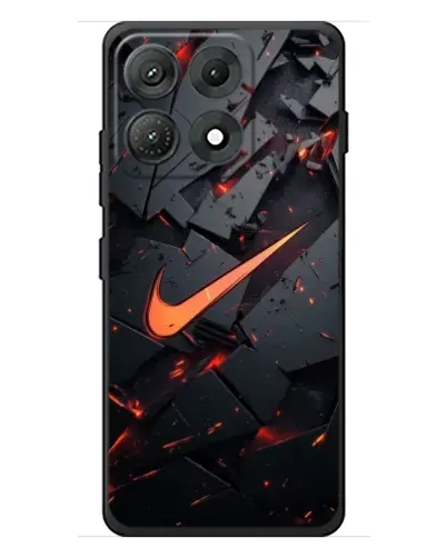 Чехол для Motorola Edge 70 Max с картинкой «Nike — эффект разломов»