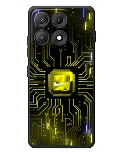 Чехол для Motorola Edge 70 Max с картинкой «Nike — золотая искра»