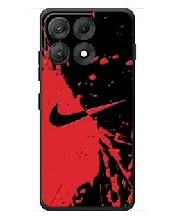 Чехол для Motorola Edge 70 Max с картинкой «Красные брызги Nike»