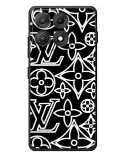 Чохол для Motorola Edge 70 Max з картинкою «Чорно-білий візерунок LV»