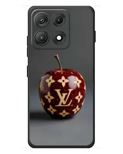 Чехол для Motorola Edge 70 Max с картинкой «Красное яблоко LV»
