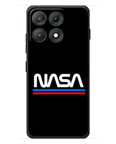 Чехол для Motorola Edge 70 Max с картинкой «NASA — классика Red Blue»
