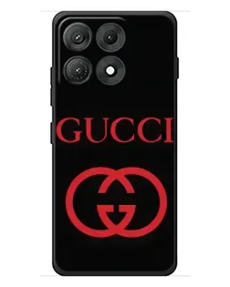 Чехол для Motorola Edge 70 Max с картинкой «Gucci — красный логотип»