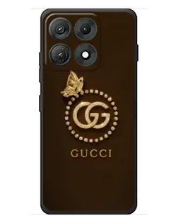 Чехол для Motorola Edge 70 Max с картинкой «Gucci — золотая бабочка»