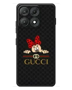 Чехол для Motorola Edge 70 Max с картинкой «Минни Маус Gucci — черный»