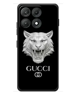 Чехол для Motorola Edge 70 Max с картинкой «Gucci — серебряный лев»
