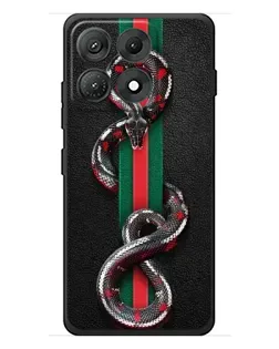 Чехол для Motorola Edge 70 Max с картинкой «Gucci — змея на полосе»