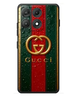 Чехол для Motorola Edge 70 Max с картинкой «Gucci — фирменная полоса и золото»