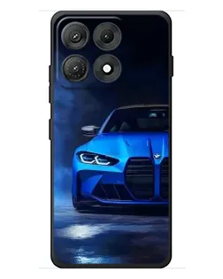 Чехол для Motorola Edge 70 Max с картинкой «Голубая BMW M4»