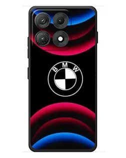 Чехол для Motorola Edge 70 Max с картинкой «Логотип BMW и неоновые дуги»