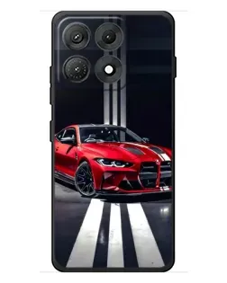 Чехол для Motorola Edge 70 Max с картинкой «Красная BMW на дороге»