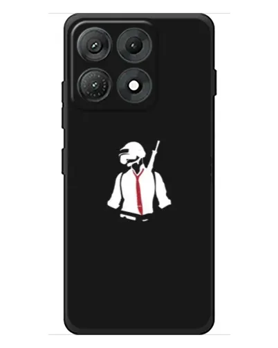 Чехол для Motorola Edge 70 Max с картинкой «PUBG — силуэт воина»