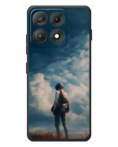 Чехол для Motorola Edge 70 Max с картинкой «Герой PUBG на скале»