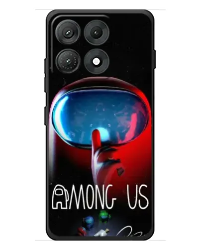 Чехол для Motorola Edge 70 Max с картинкой «Красный импостер — макро»