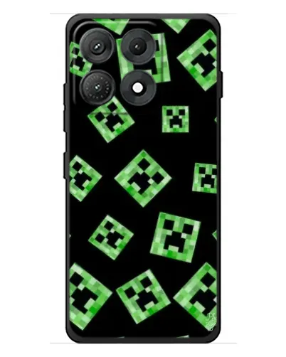 Чехол для Motorola Edge 70 Max с картинкой «Паттерн с криперами»