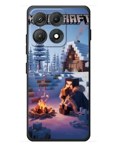 Чехол для Motorola Edge 70 Max с картинкой «Зимний Minecraft»