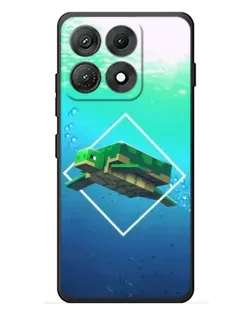 Чехол для Motorola Edge 70 Max с картинкой «Черепаха Minecraft»