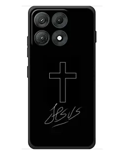 Чехол для Motorola Edge 70 Max с картинкой «Графический крест Jesus» Чехол для Motorola Edge 70 Max с картинкой «Графический крест Jesus»