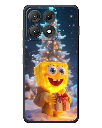Чехол для Motorola Edge 70 Max с картинкой «Рождественский Спанч Боб»