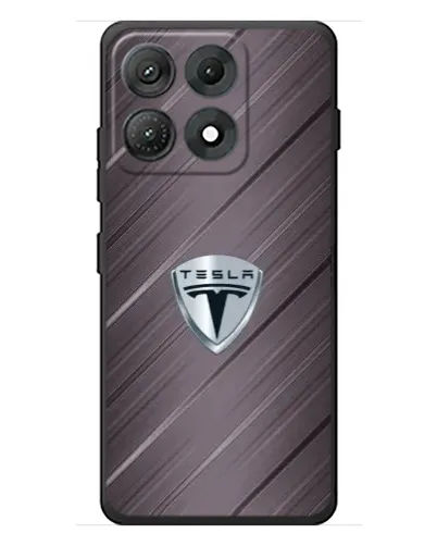 Чехол для Motorola Edge 70 Max с картинкой «Металлическая текстура Tesla»