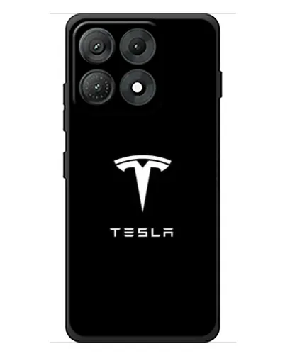 Чехол для Motorola Edge 70 Max с картинкой «Tesla White Logo»