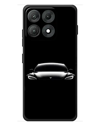 Чехол для Motorola Edge 70 Max с картинкой «Фары Tesla Night»