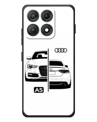 Чехол для Motorola Edge 70 Max с картинкой «Audi — контрастный дизайн»