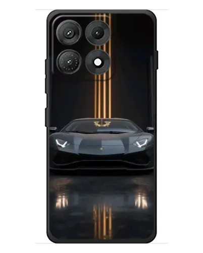 Чехол для Motorola Edge 70 Max с картинкой «Lamborghini золотые линии»