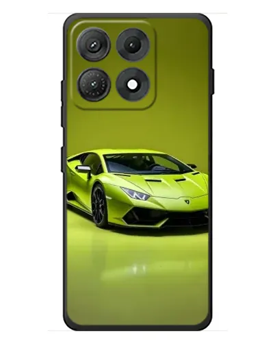 Чехол для Motorola Edge 70 Max с картинкой «Салатовый Lamborghini Huracan»