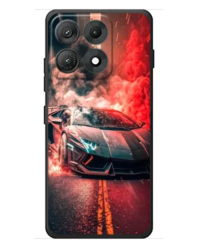 Чехол для Motorola Edge 70 Max с картинкой «Lamborghini красный дым»
