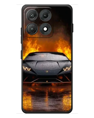 Чехол для Motorola Edge 70 Max с картинкой «Lamborghini в огне»