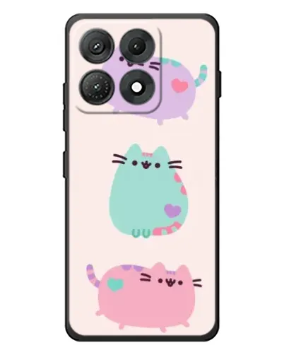 Чехол для Motorola Edge 70 Max с картинкой «Pusheen трио»