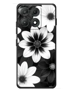 Чехол для Motorola Edge 70 Max с картинкой «Монохромные астры»