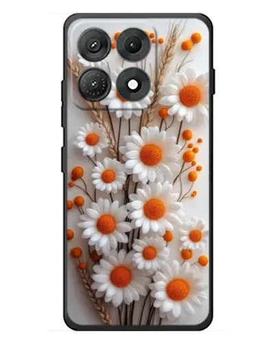 Чехол для Motorola Edge 70 Max с картинкой «Белые сухоцветы»