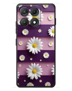 Чехол для Motorola Edge 70 Max с картинкой «Ромашки на фиолетовом»