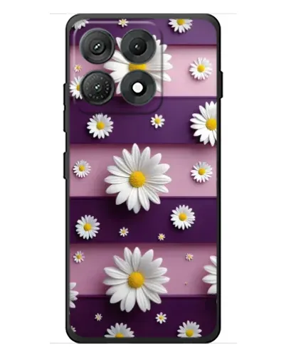 Чехол для Motorola Edge 70 Max с картинкой «Ромашки на фиолетовом»