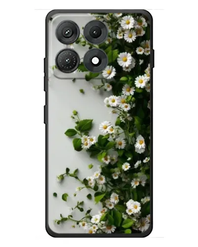 Чехол для Motorola Edge 70 Max с картинкой «Ветка мелких белых цветов»