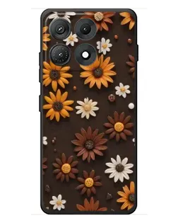 Чехол для Motorola Edge 70 Max с картинкой «Узор из маленьких подсолнухов»