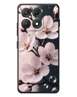 Чехол для Motorola Edge 70 Max с картинкой «Нежная сакура и капли»